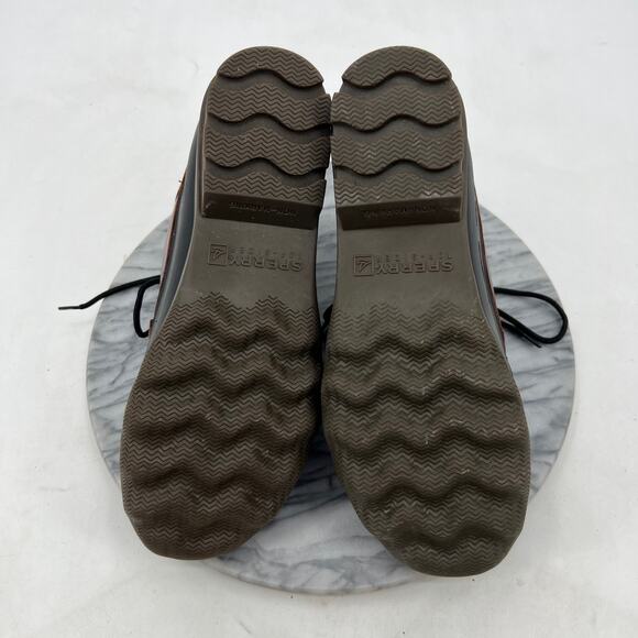 Sperry Mens 8.5 Duck Boots Leather Top-Sider Avenue Lace Up Waterproof Outdoor - Picture 7 of 13